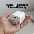 RNP 30W GaN Wall Charger with USB-C Port & Built-in Retractable Type-C Cable