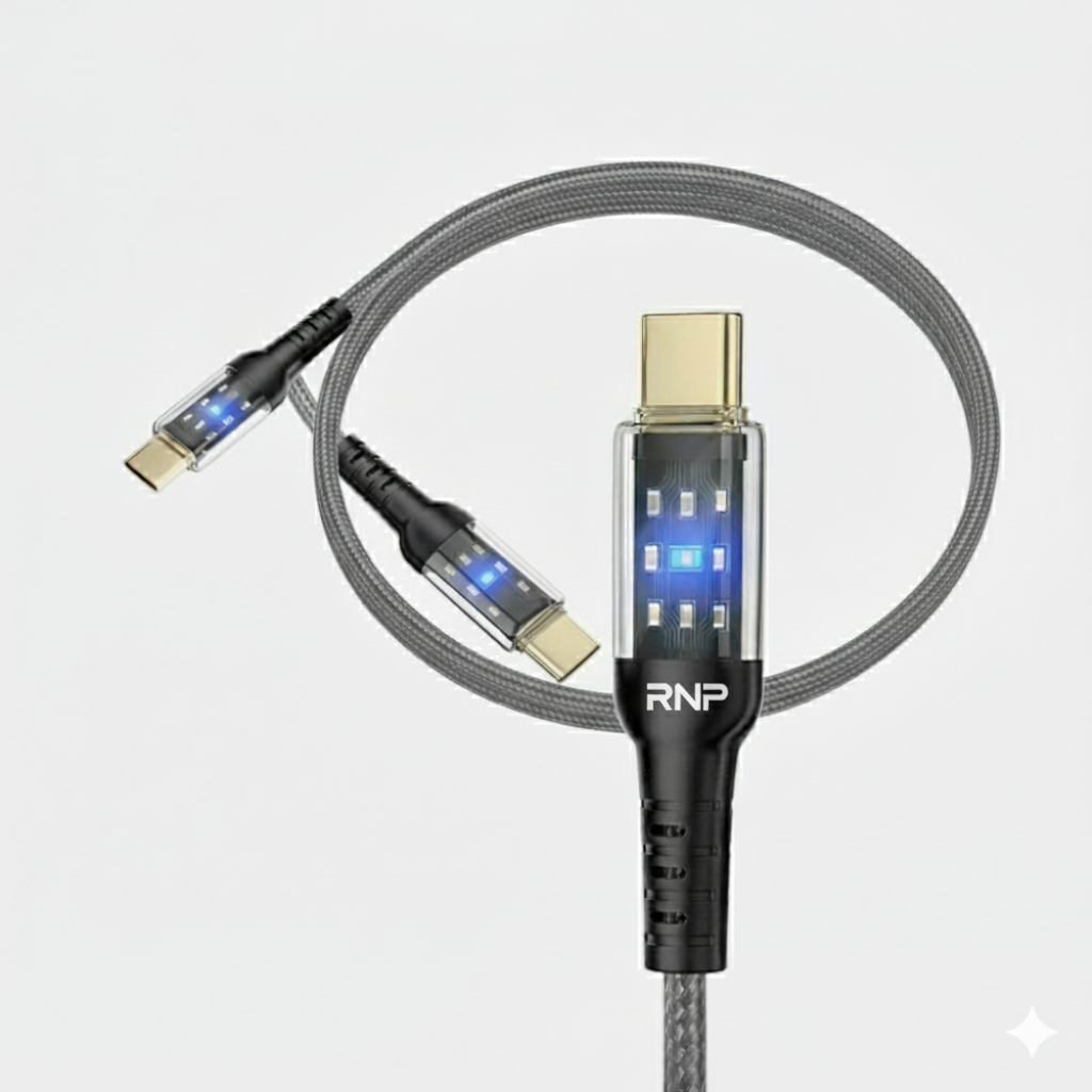 RNP Premium  USB Type-C to Type-C with PD 60W fast Charging and Data cable  -1.2 Meter